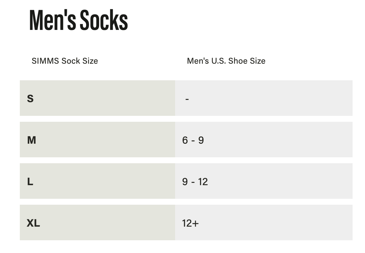 Chaussettes mi-lourdes en laine mérinos Simms pour hommes