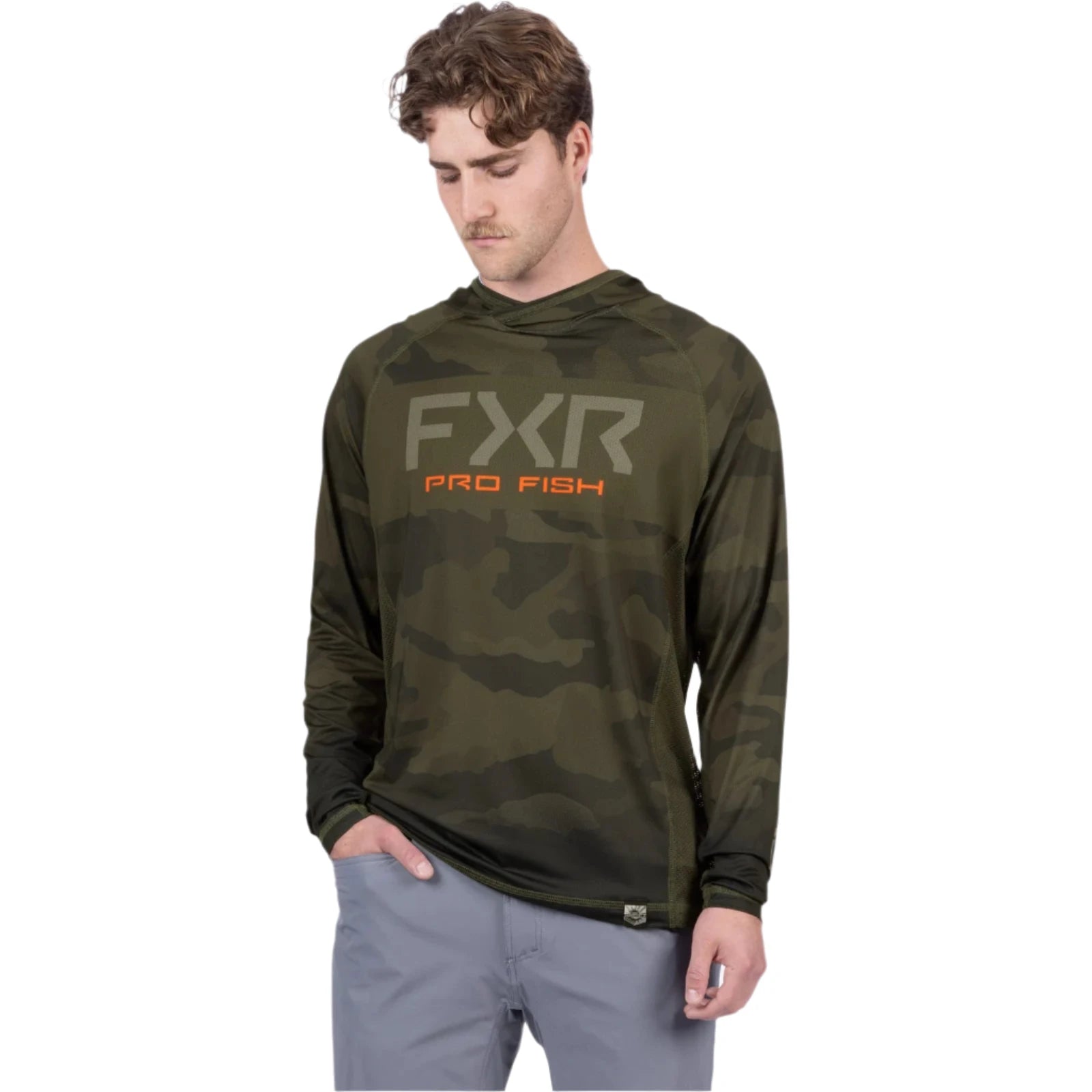 Sweat à capuche FXR Derby Camo Air UPF pour homme