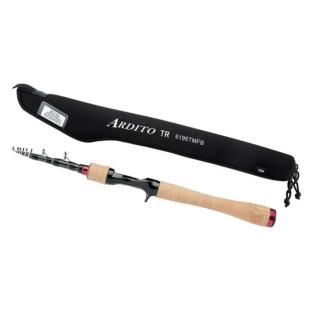 daiwa telescopic fishing pole Ardito Premium Travel Rod USA the Presso Air series 💜Best Electric Fishing Reels Color:Gold Metallic Scale Black - (EBS Goby)