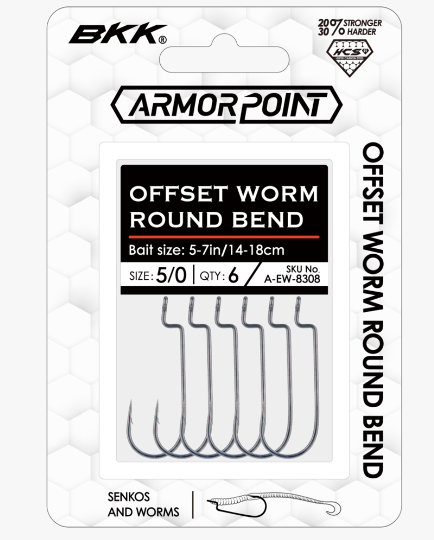 BKK Offset Worm Round Bend Hook