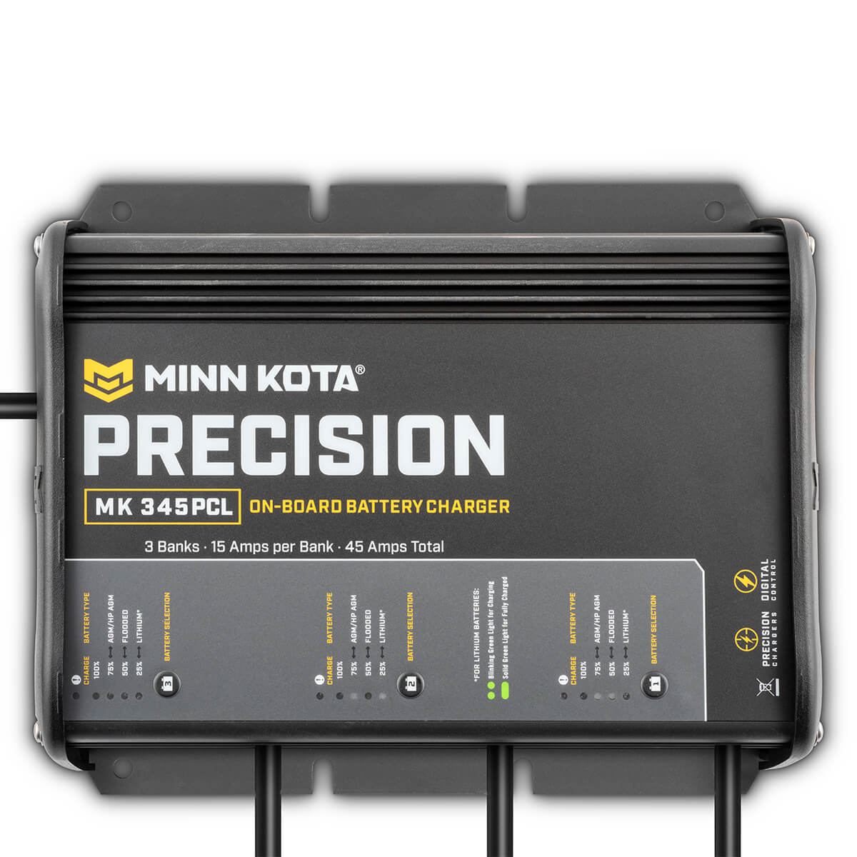 Minn Kota MK-3345 3 Bank 45amp On Board Precision Charger