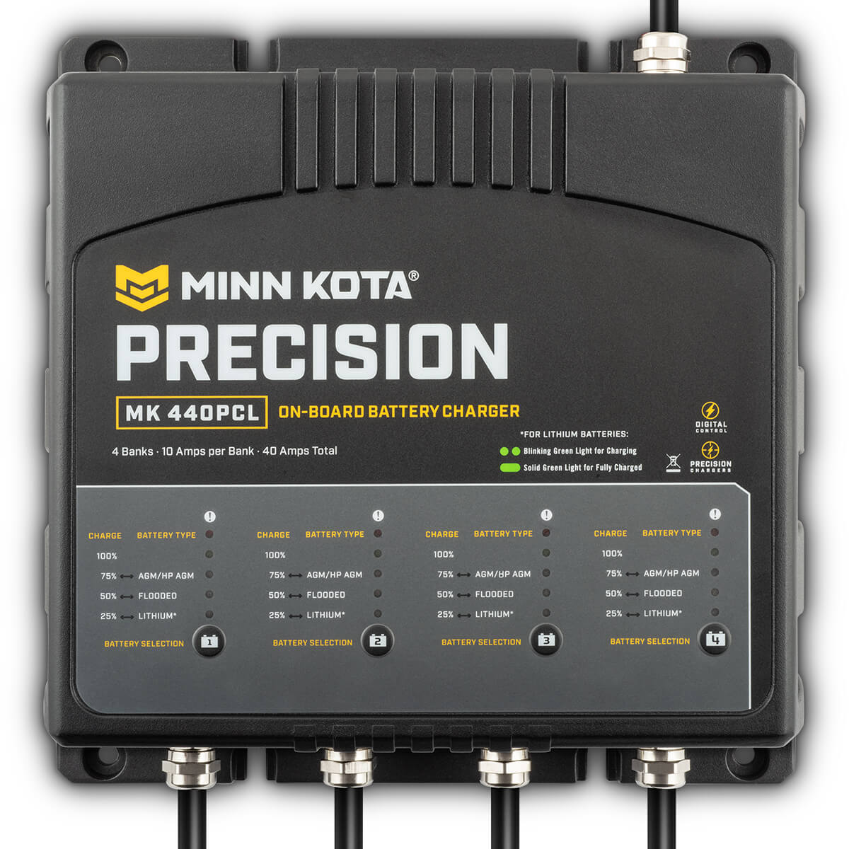 Minn Kota MK-440 4 Bank 40amp On Board Precision Charger